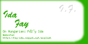 ida fay business card